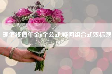 现值终值年金6个公式,疑问组合式双标题