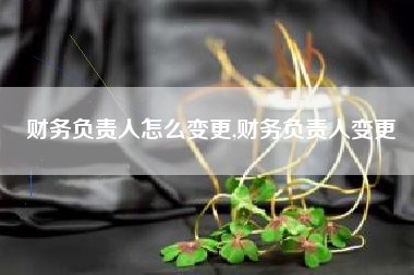 财务负责人怎么变更,财务负责人变更