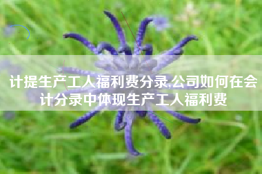 计提生产工人福利费分录,公司如何在会计分录中体现生产工人福利费