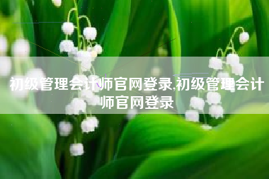 初级管理会计师官网登录,初级管理会计师官网登录
