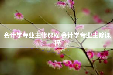 会计学专业主修课程,会计学专业主修课程