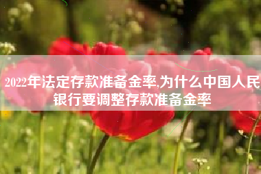 2022年法定存款准备金率,为什么中国人民银行要调整存款准备金率