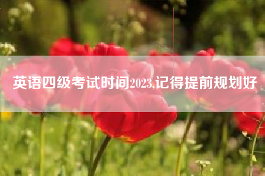 英语四级考试时间2023,记得提前规划好