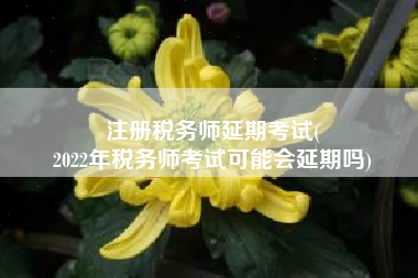 注册税务师延期考试(
2022年税务师考试可能会延期吗)