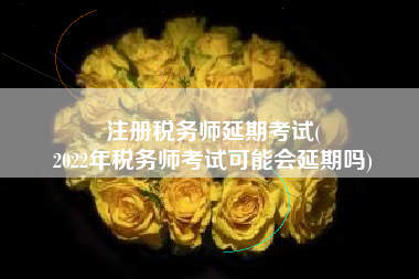 注册税务师延期考试(
2022年税务师考试可能会延期吗)