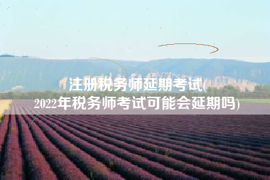 注册税务师延期考试(
2022年税务师考试可能会延期吗)