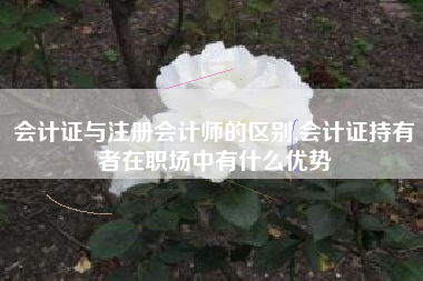 会计证与注册会计师的区别,会计证持有者在职场中有什么优势