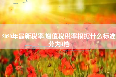 2020年最新税率,增值税税率根据什么标准分为4档