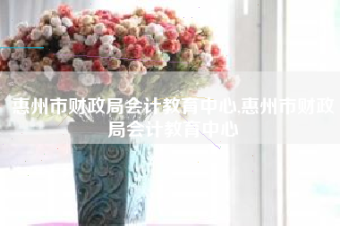 惠州市财政局会计教育中心,惠州市财政局会计教育中心