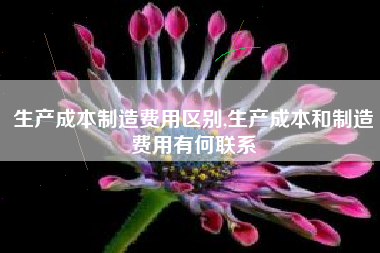 生产成本制造费用区别,生产成本和制造费用有何联系