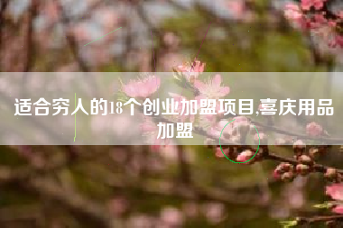 适合穷人的18个创业加盟项目,喜庆用品加盟