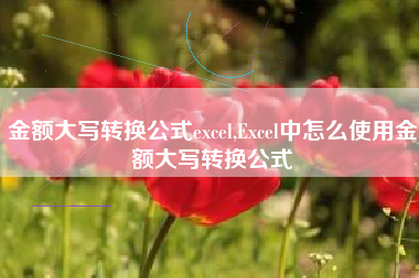 金额大写转换公式excel,Excel中怎么使用金额大写转换公式