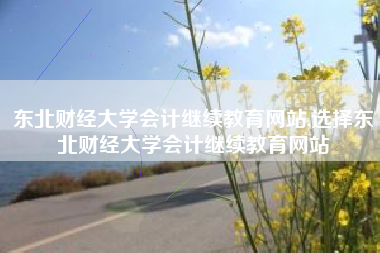 东北财经大学会计继续教育网站,选择东北财经大学会计继续教育网站