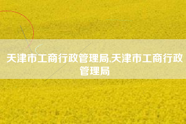 天津市工商行政管理局,天津市工商行政管理局
