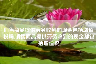 销售商品提供劳务收到的现金包括增值税吗,销售商品提供劳务收到的现金都包括增值税