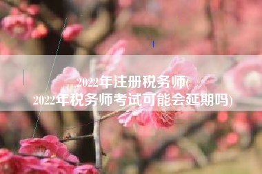 2022年注册税务师(
2022年税务师考试可能会延期吗)