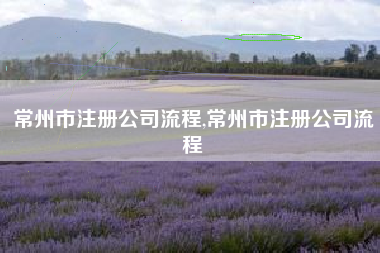 常州市注册公司流程,常州市注册公司流程