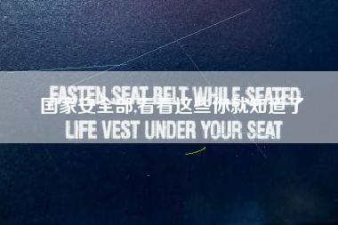 国家安全部,看看这些你就知道了