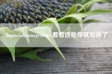 financialmanagement,看看这些你就知道了