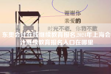 东奥会计在线继续教育报名,2024年上海会计继续教育报名入口在哪里