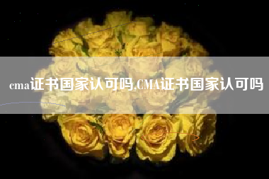 cma证书国家认可吗,CMA证书国家认可吗