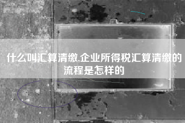 什么叫汇算清缴,企业所得税汇算清缴的流程是怎样的