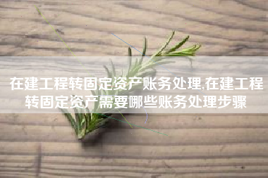 在建工程转固定资产账务处理,在建工程转固定资产需要哪些账务处理步骤