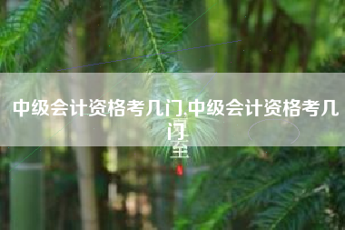 中级会计资格考几门,中级会计资格考几门