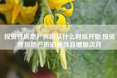 投资性房地产折旧从什么时候开始,投资性房地产折旧是当月增加次月