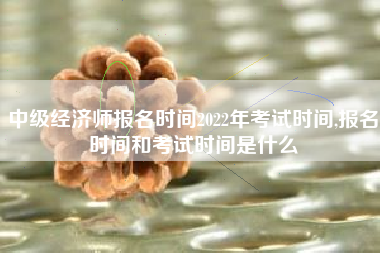 中级经济师报名时间2022年考试时间,报名时间和考试时间是什么