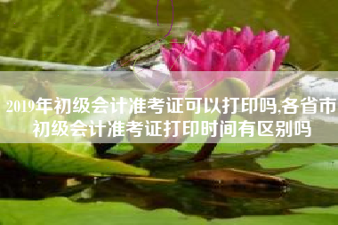 2019年初级会计准考证可以打印吗,各省市初级会计准考证打印时间有区别吗