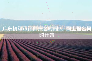 广东初级审计师报名时间,2、网上报名何时开始