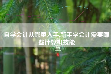 自学会计从哪里入手,新手学会计需要哪些计算机技能