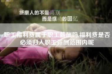 职工福利费属于职工薪酬吗,福利费是否必须归入职工薪酬范围内呢