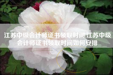 江苏中级会计师证书领取时间,江苏中级会计师证书领取时间如何安排