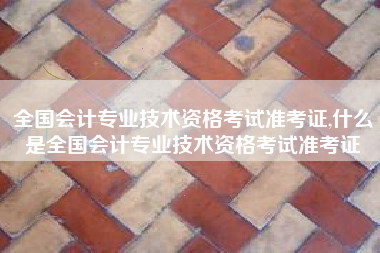 全国会计专业技术资格考试准考证,什么是全国会计专业技术资格考试准考证