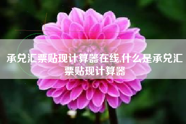 承兑汇票贴现计算器在线,什么是承兑汇票贴现计算器