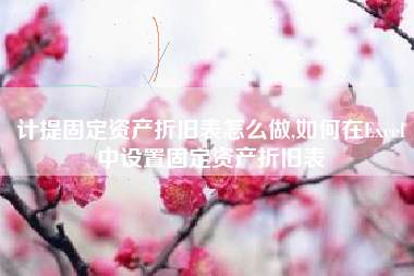 计提固定资产折旧表怎么做,如何在Excel中设置固定资产折旧表