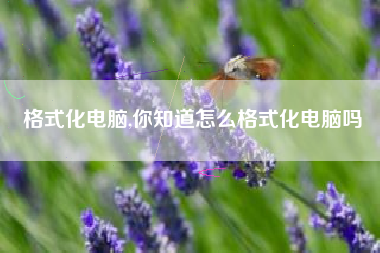 格式化电脑,你知道怎么格式化电脑吗