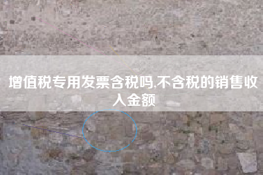 增值税专用发票含税吗,不含税的销售收入金额
