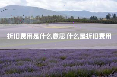 折旧费用是什么意思,什么是折旧费用