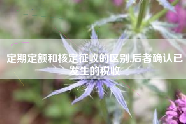 定期定额和核定征收的区别,后者确认已发生的税收