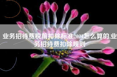 业务招待费税前扣除标准2021怎么算的,业务招待费扣除规则