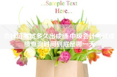 会计证考试多久出成绩,中级会计考试成绩查询时间到底是哪一天