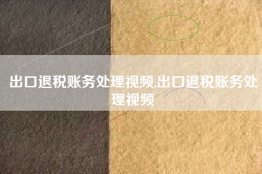 出口退税账务处理视频,出口退税账务处理视频