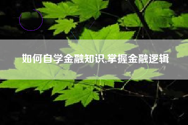 如何自学金融知识,掌握金融逻辑