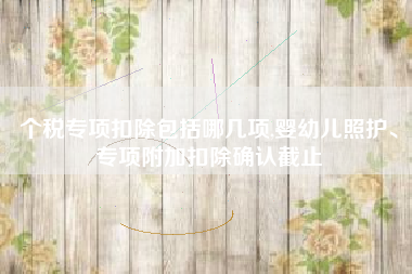 个税专项扣除包括哪几项,婴幼儿照护、专项附加扣除确认截止