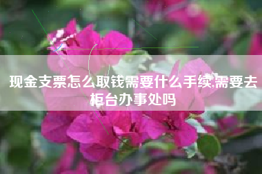 现金支票怎么取钱需要什么手续,需要去柜台办事处吗