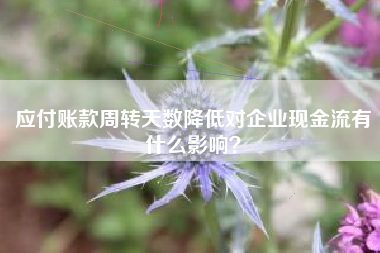 应付账款周转天数降低对企业现金流有什么影响？
