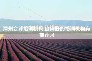 漳州会计培训机构,口碑好的培训机构有推荐吗